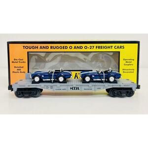 MTH Auto Transport Flat Car w/ Ertl '65 Shelby Cobras 30-7680 New